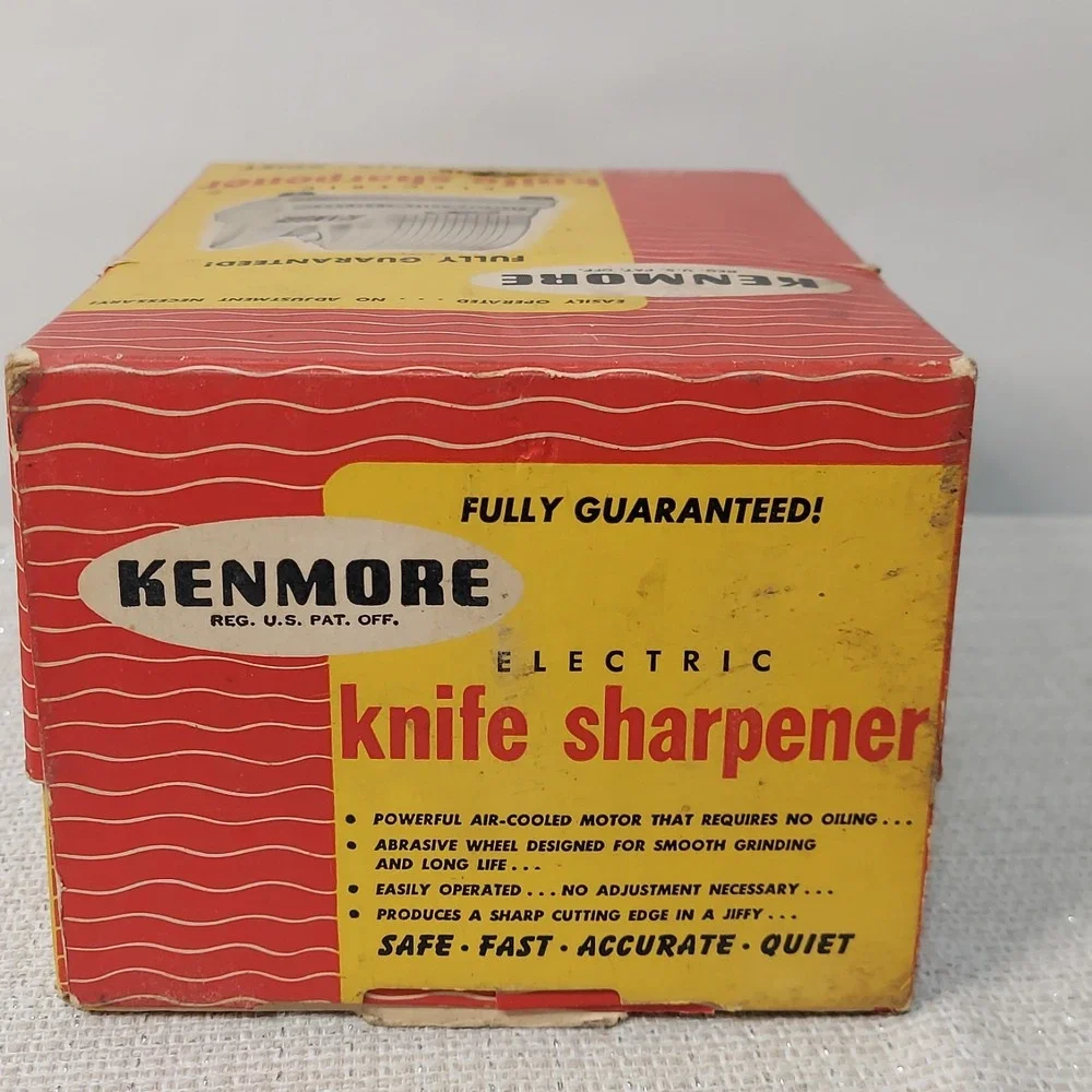 Vtg Kenmore Electric Knife Sharpener Model 8353 w/original Box, Pamplet, Booklet